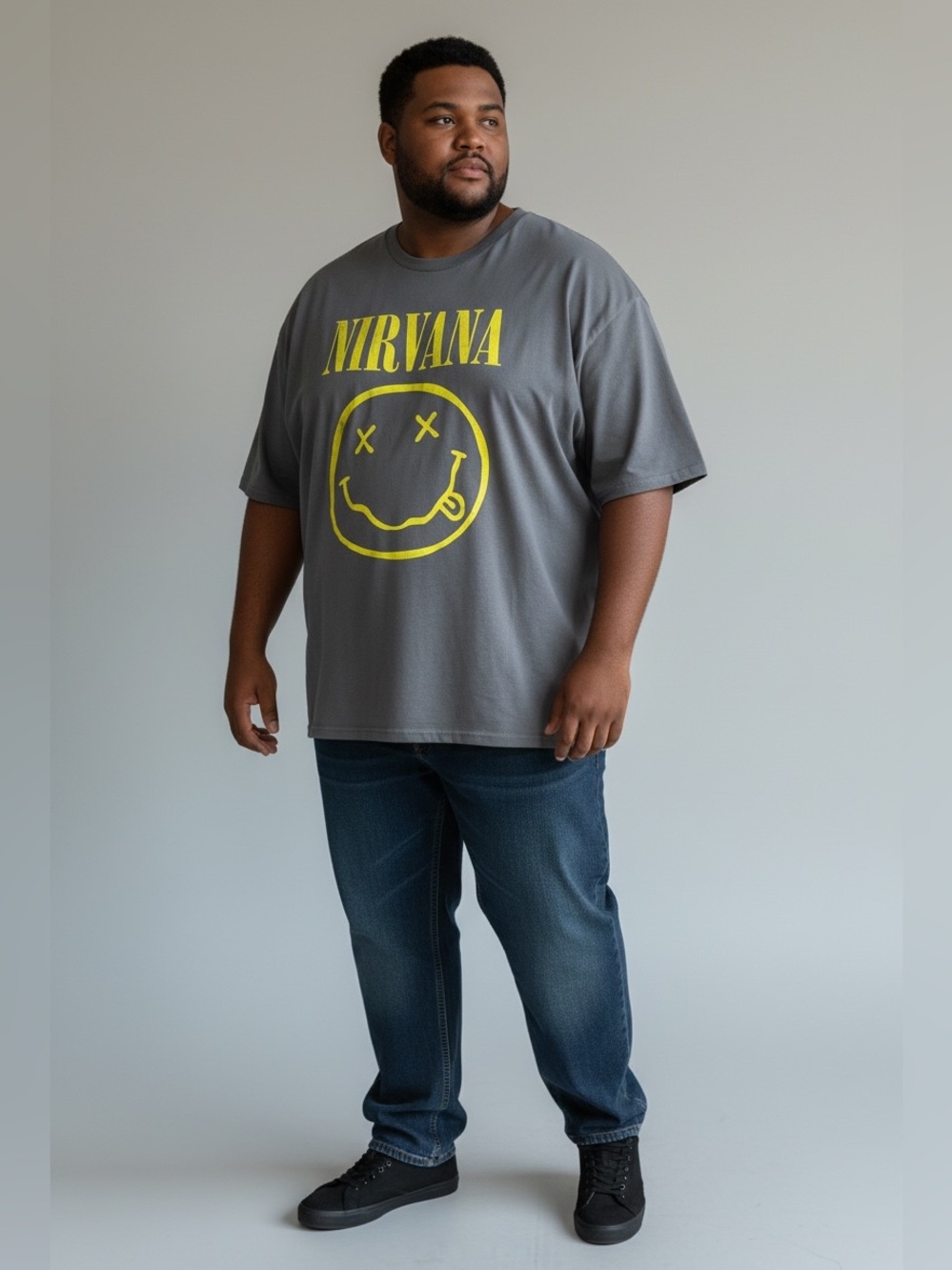 1992 Nirvana Smiley Face T-Shirt – 3XL Authentic Grunge Collectible. 26-05-01
